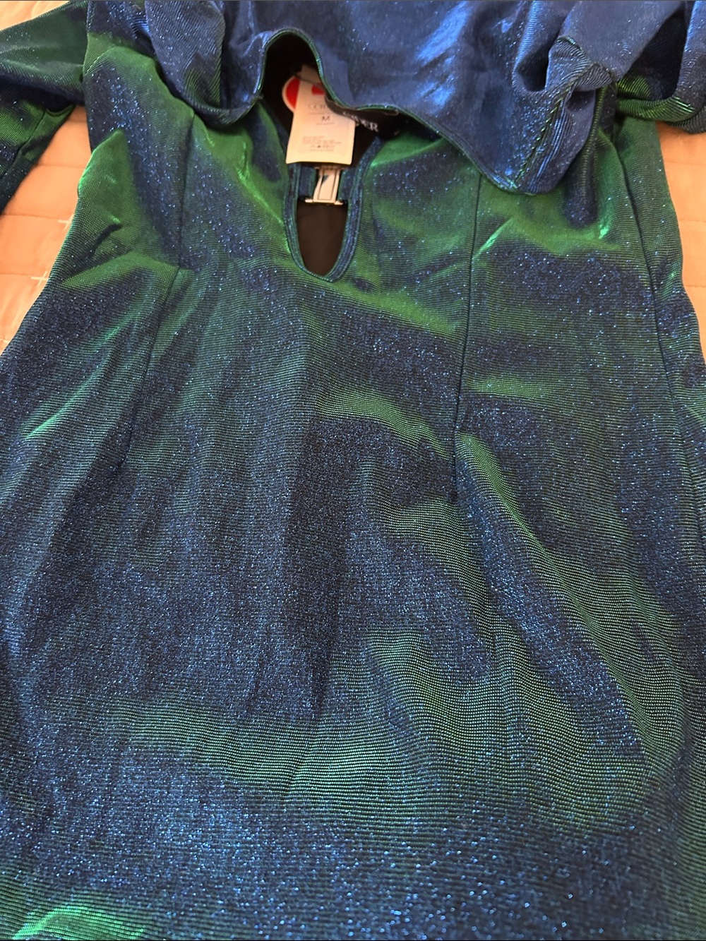 Holographic Deep V Club Dress - Picture 8 of 11